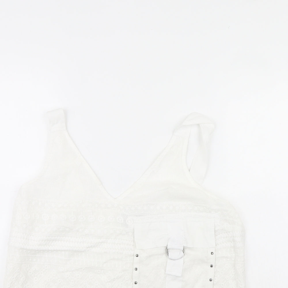 NEXT Womens White   Basic Tank Size 14
