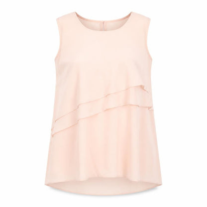 Front view of Atmosphere women’s pink basic tank, size UK 14