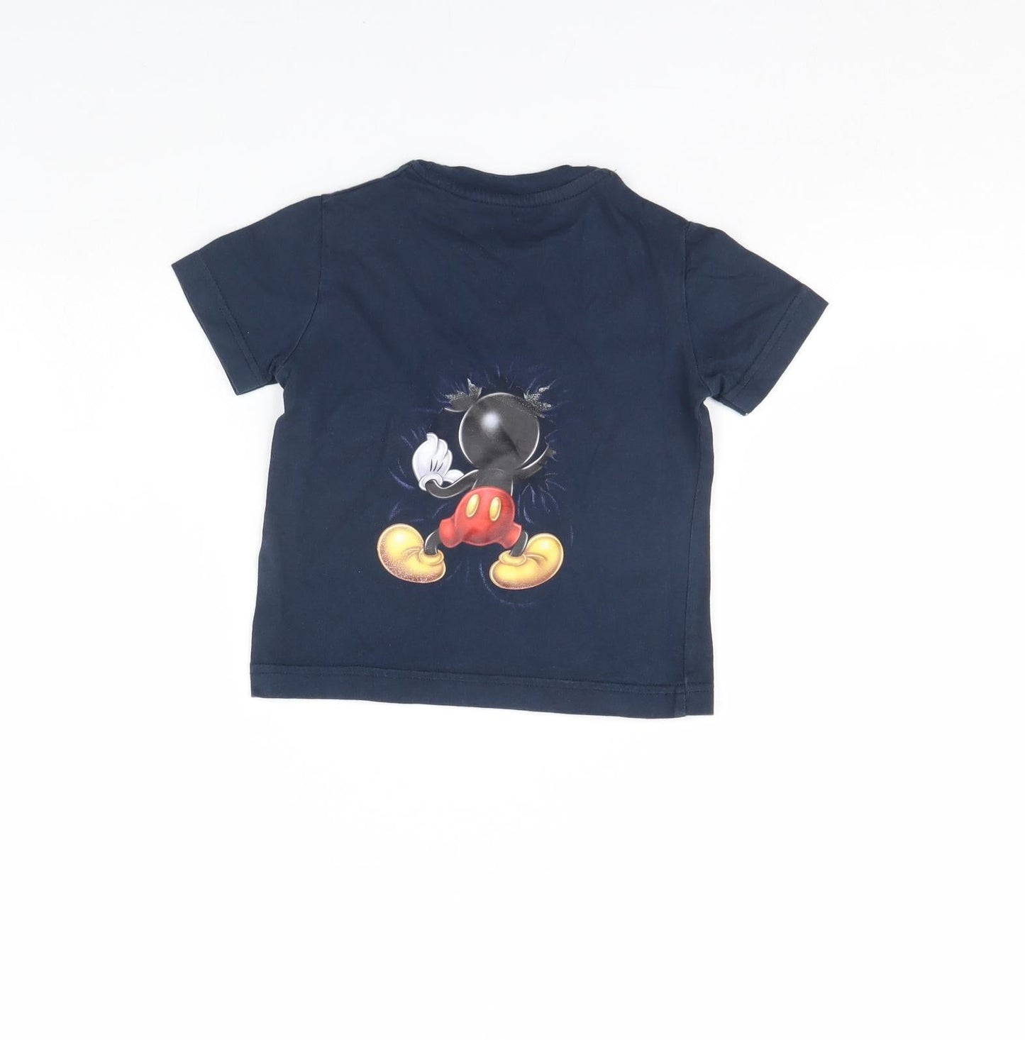 Disney land paris Boys Blue   Basic T-Shirt Size 2 Years  - Mickey mouse