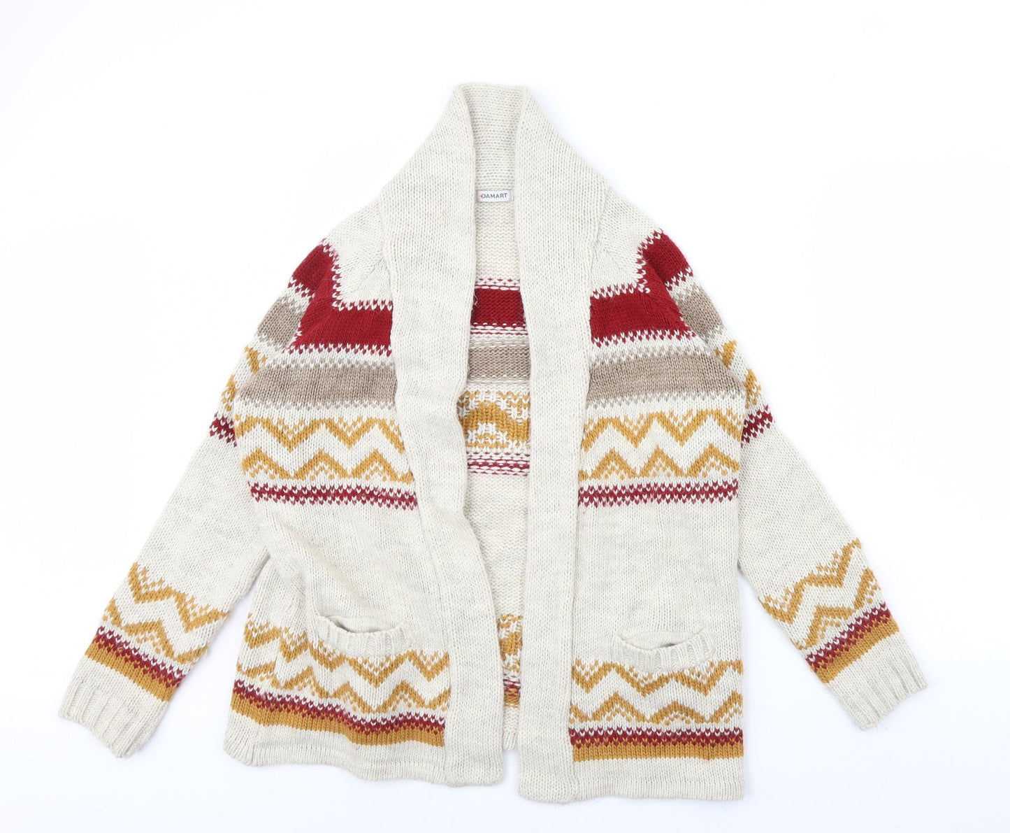 Damart Womens Ivory Striped  Jacket  Size 14