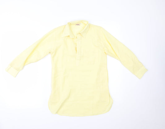 rambha Womens Yellow   Basic Blouse Size 8