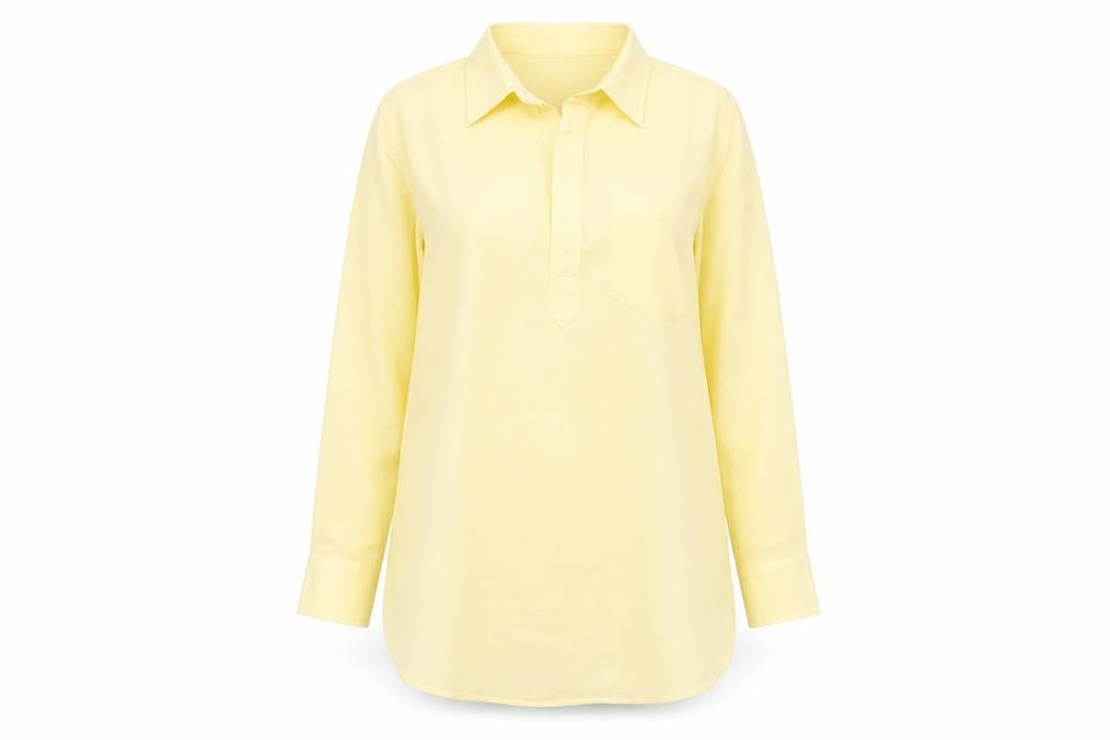 rambha Womens Yellow   Basic Blouse Size 8