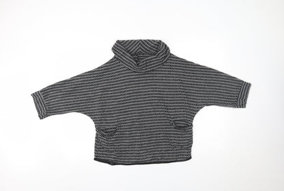 Preworn Womens Grey Polka Dot  Basic Blouse Size 8