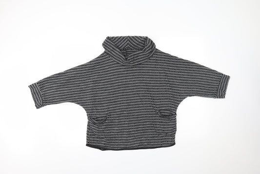 Preworn Womens Grey Polka Dot  Basic Blouse Size 8