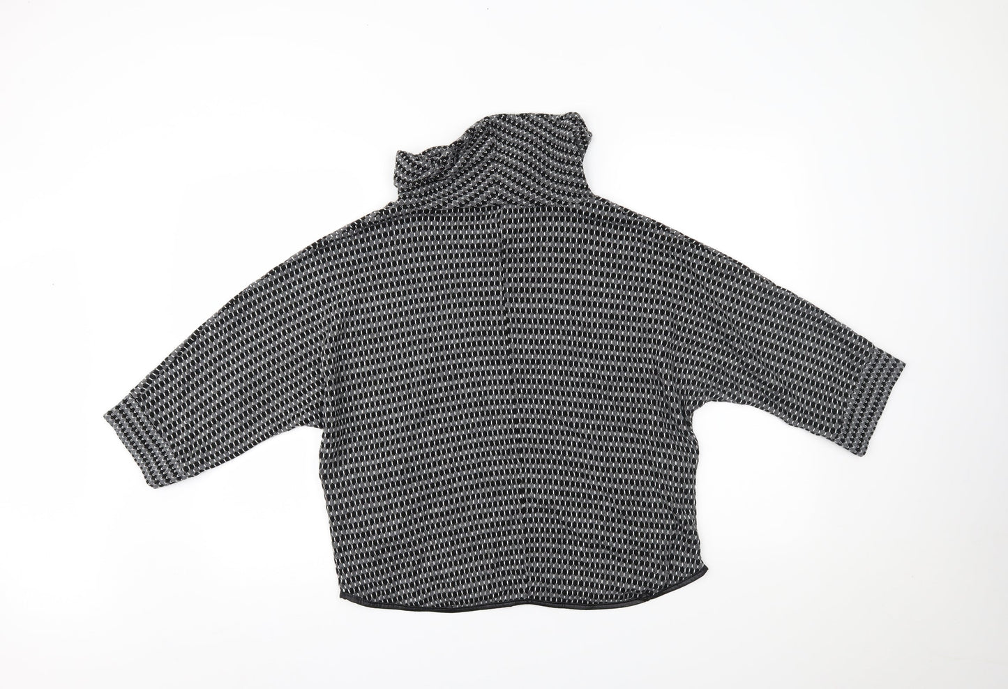 Preworn Womens Grey Polka Dot  Basic Blouse Size 8