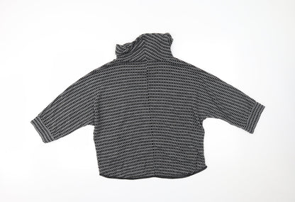 Preworn Womens Grey Polka Dot  Basic Blouse Size 8