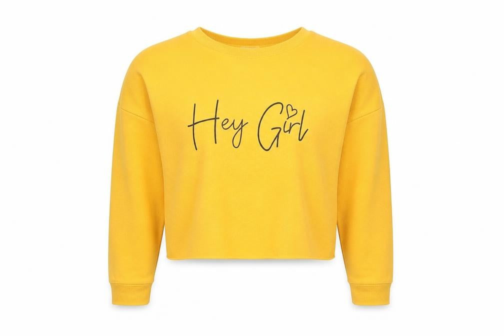 Primark Womens Yellow   Henley Jumper Size S  - CROPPED