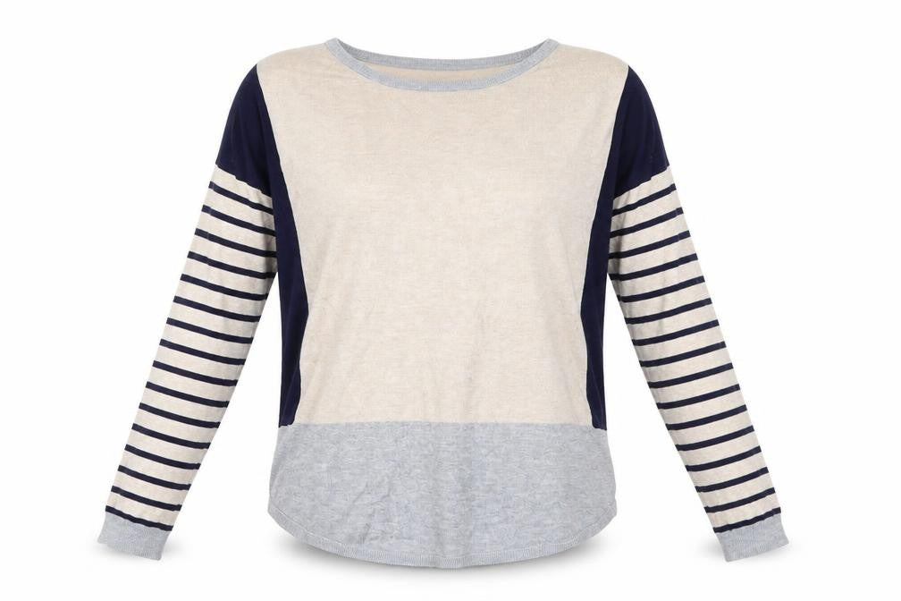 Oasis Womens Multicoloured Striped  Basic Blouse Size M