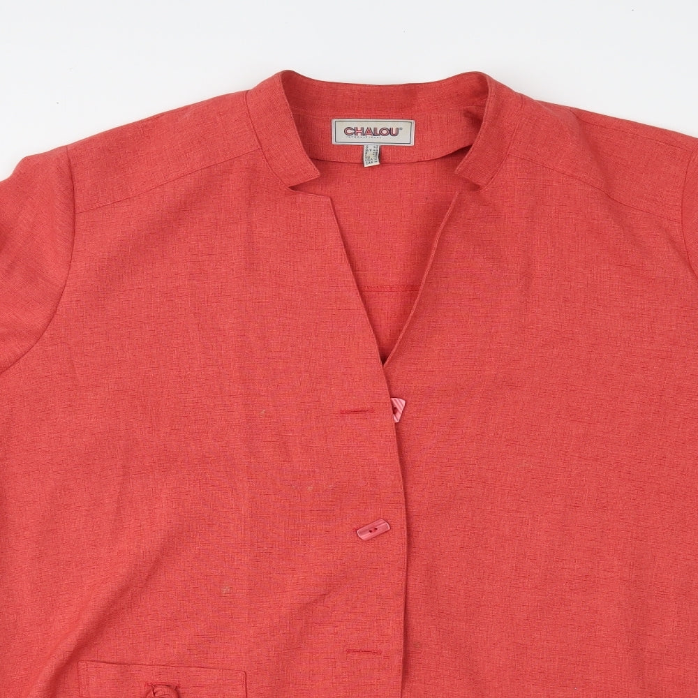 CHALOU Womens Red   Cardigan Jumper Size 16