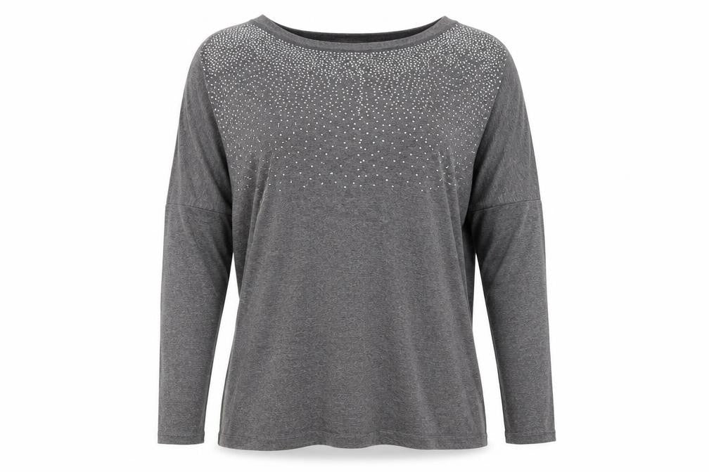 James Lakeland Womens Grey   Basic T-Shirt Size 14