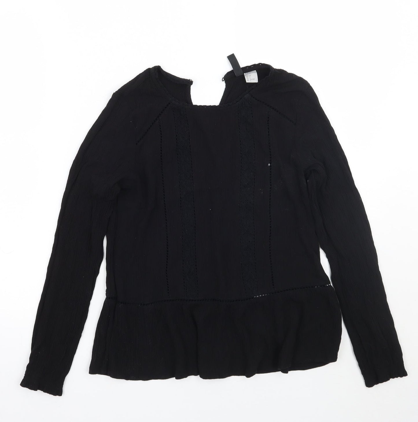 H&M Womens Black   Basic T-Shirt Size 6