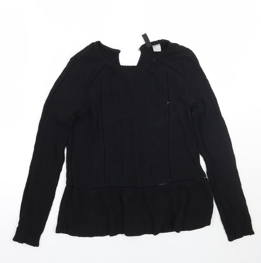 H&M Womens Black   Basic T-Shirt Size 6