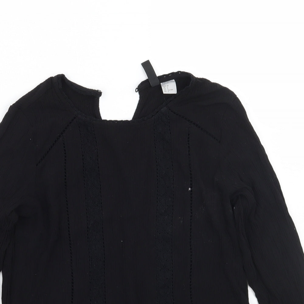 H&M Womens Black   Basic T-Shirt Size 6