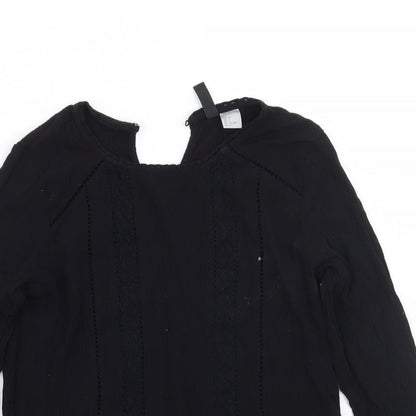 H&M Womens Black   Basic T-Shirt Size 6