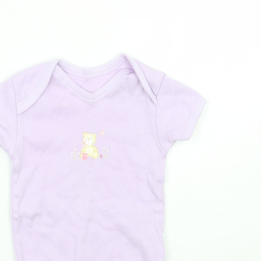 George Girls Purple   Babygrow One-Piece Size 9-12 Months