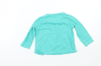 Back view of Preworn Baby Green Basic T-Shirt, size 6-9, Months