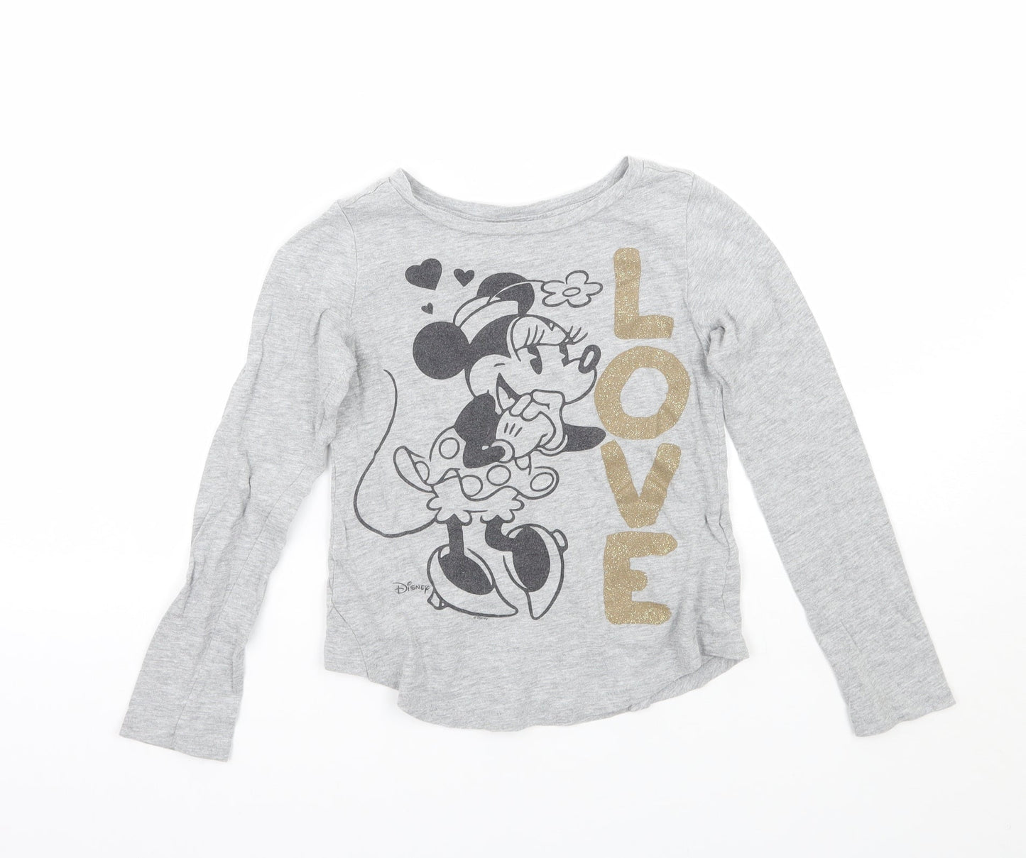 Gap Girls Grey   Basic T-Shirt Size 7 Years
