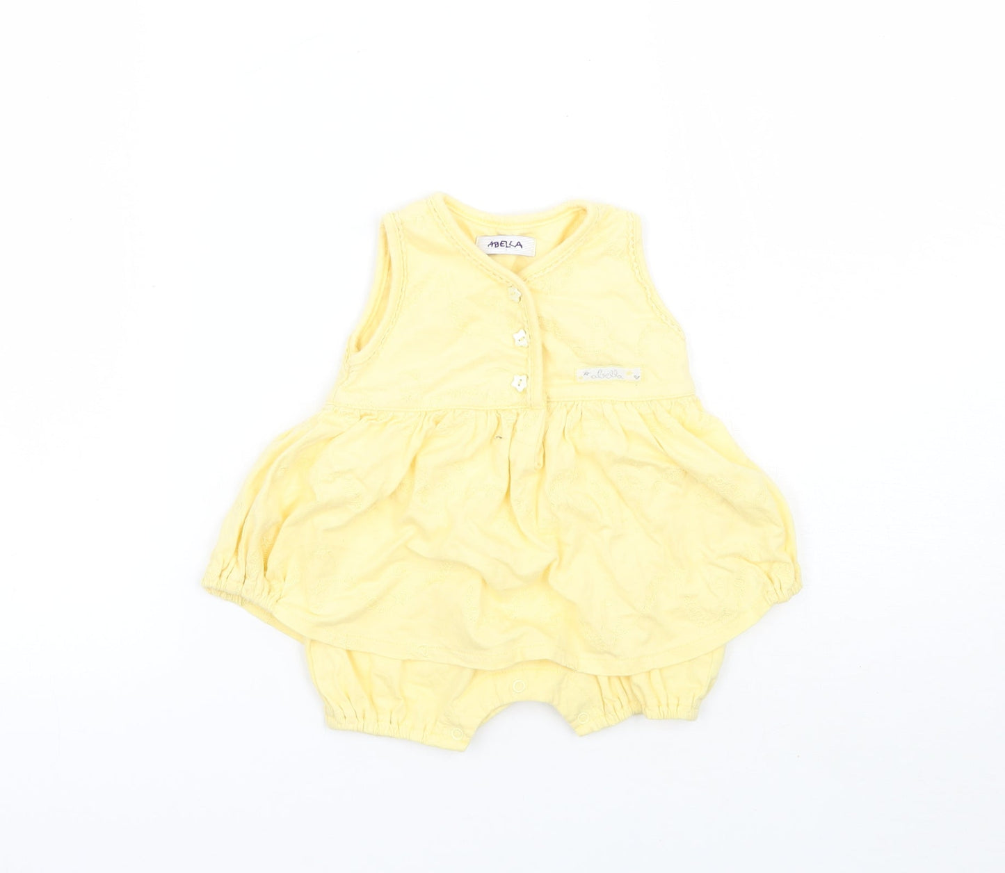 Arbella Girls Yellow   Babygrow One-Piece Size 0-3 Months