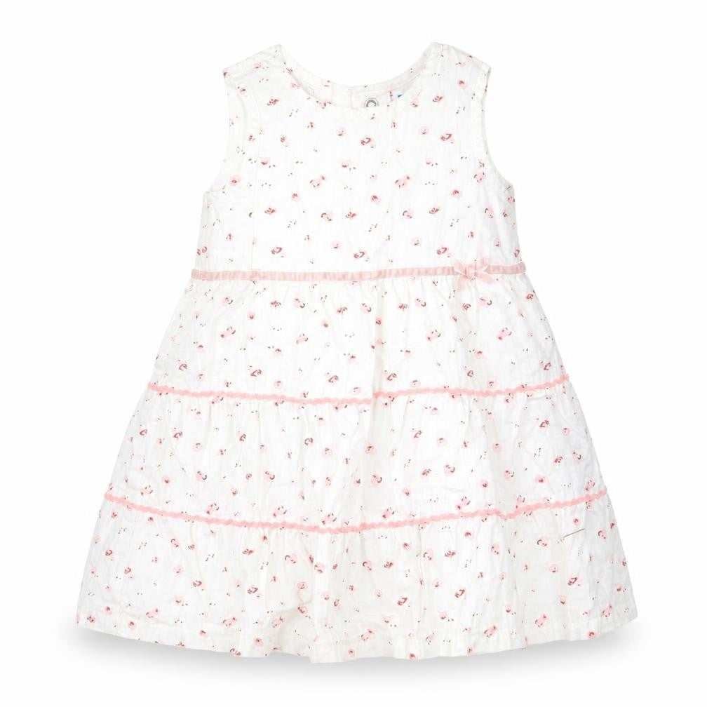 Adams Girls White Floral  A-Line  Size 3-6 Months