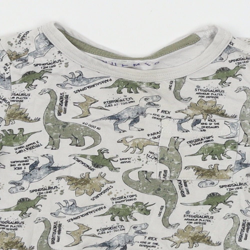 Nutmeg Baby Multicoloured Geometric Jersey Basic T-Shirt Size 12-18 Months  - Dinosaur