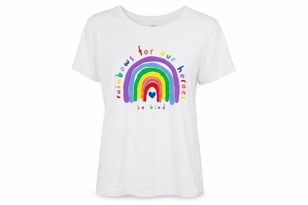 F&F Womens White   Basic T-Shirt Size S  - Be Kind
