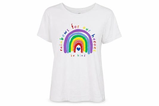 F&F Womens White   Basic T-Shirt Size S  - Be Kind