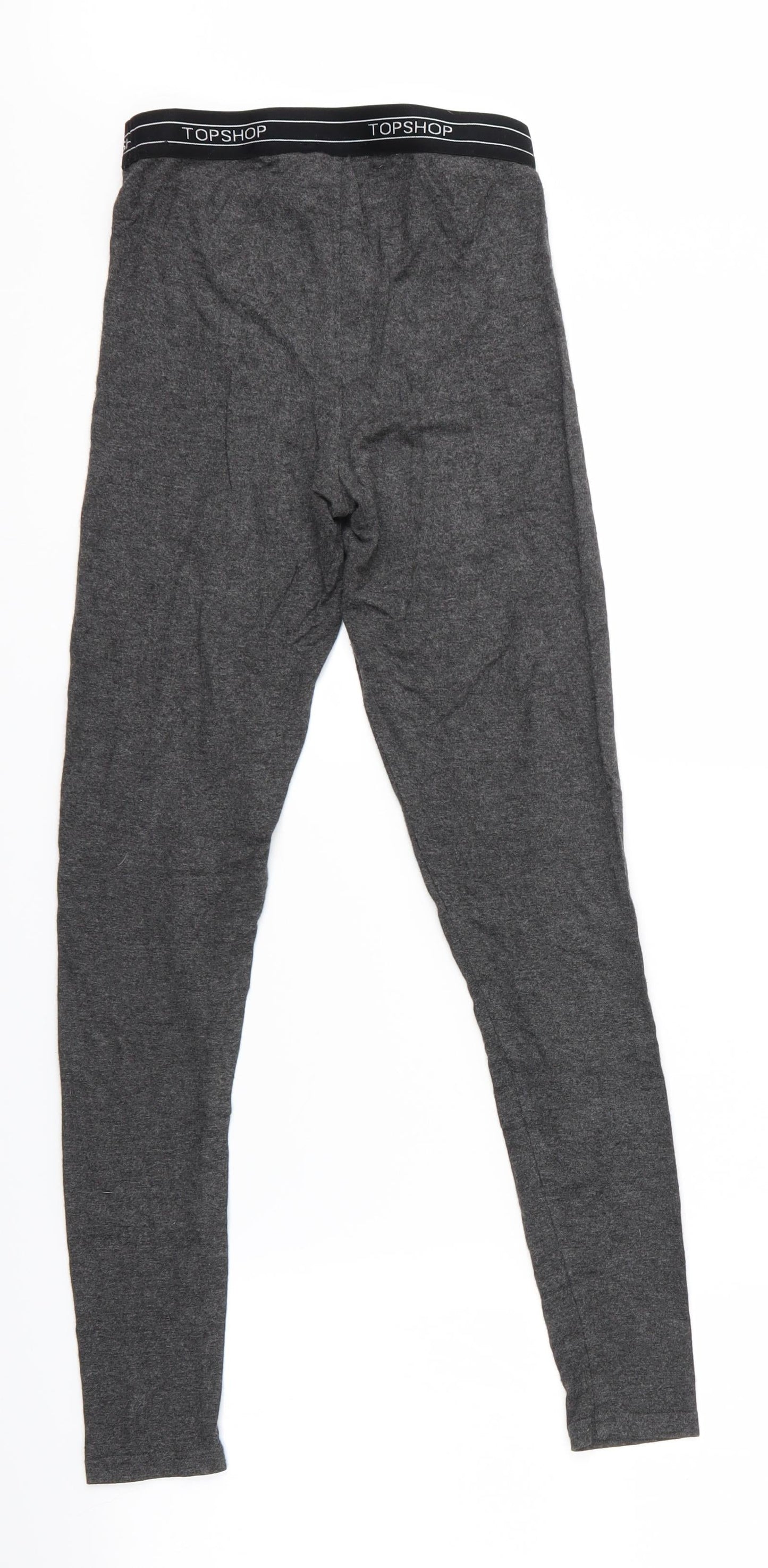 Topshop Womens Grey   Cropped Leggings Size 6 L25 in - Topshop