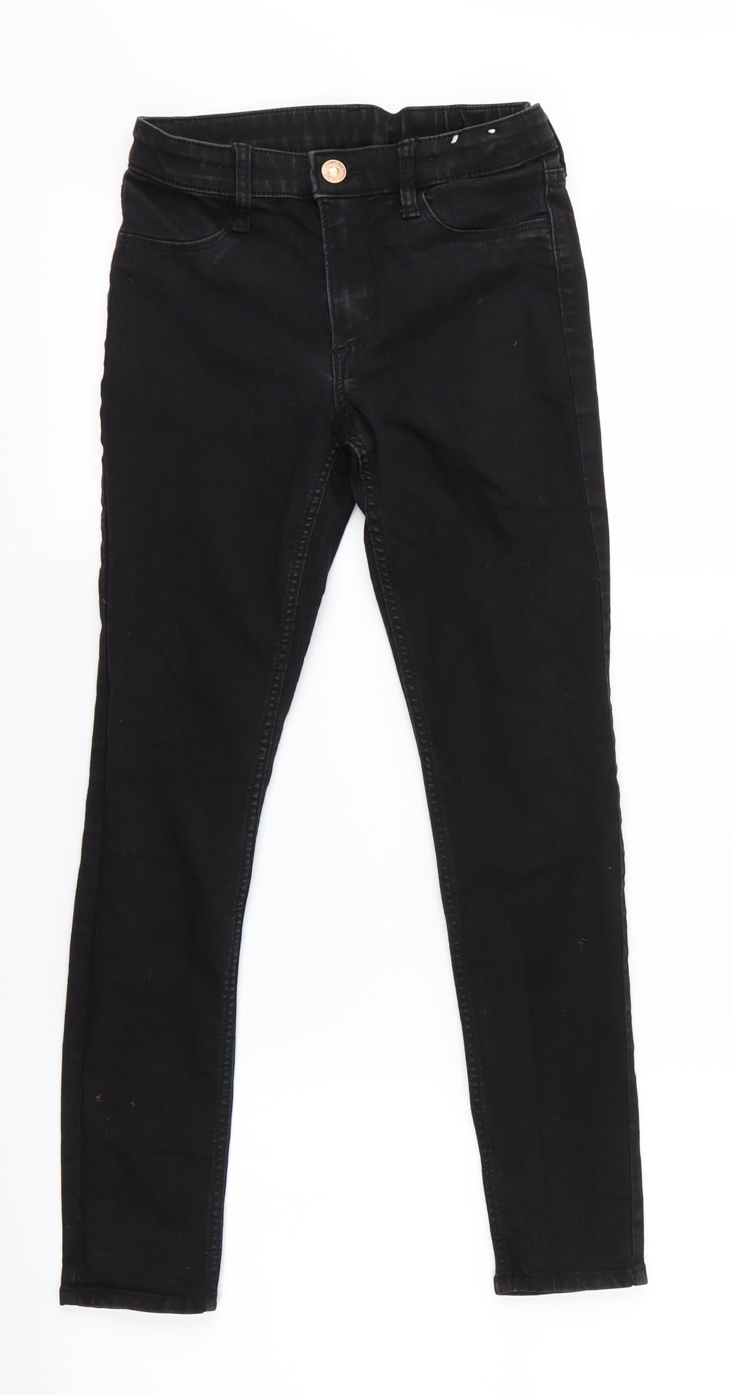 Preworn Girls Black   Jegging Trousers  - Girls School Trousers