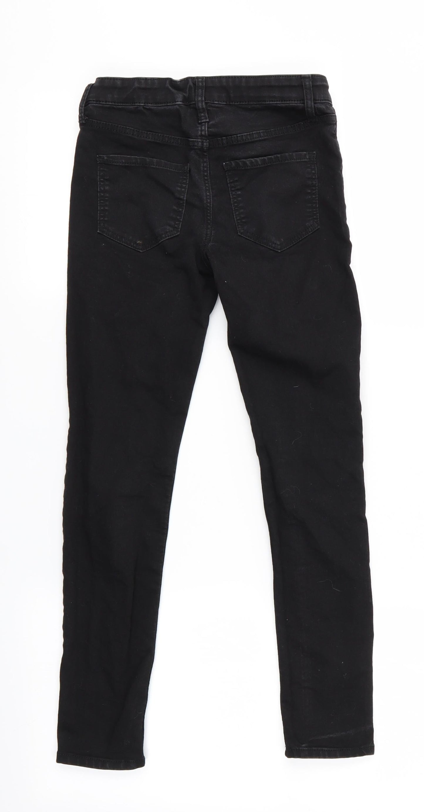 Preworn Girls Black   Jegging Trousers  - Girls School Trousers