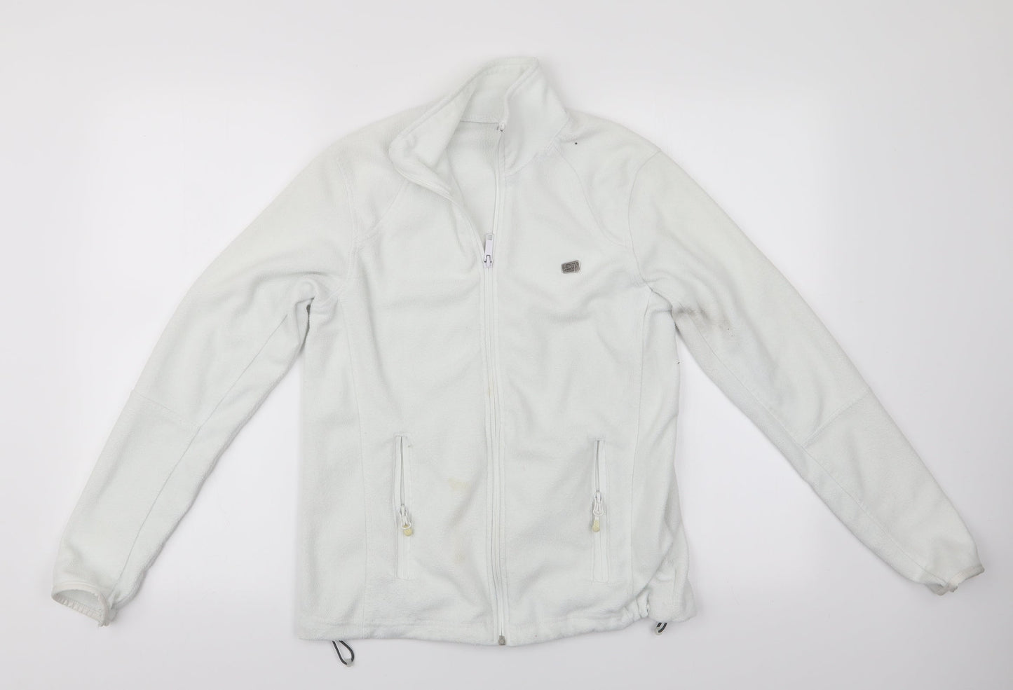 Preworn Womens White   Windbreaker Jacket   - Fleece