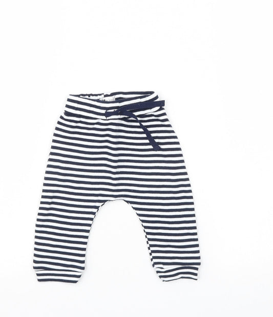Very Girls Blue Striped  Sweatpants Leggings Size 3-6 Months