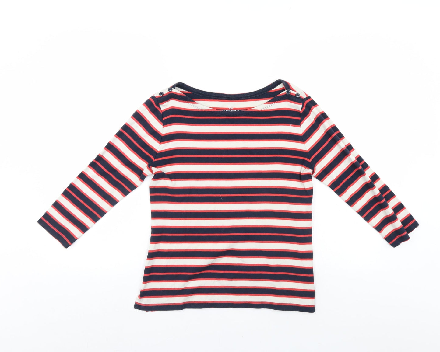 Lands End Womens Multicoloured Striped  Pullover Jumper Size S