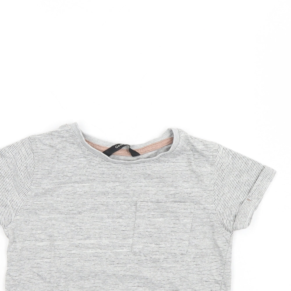 George Boys Grey Striped  Basic Casual Size 4-5 Years
