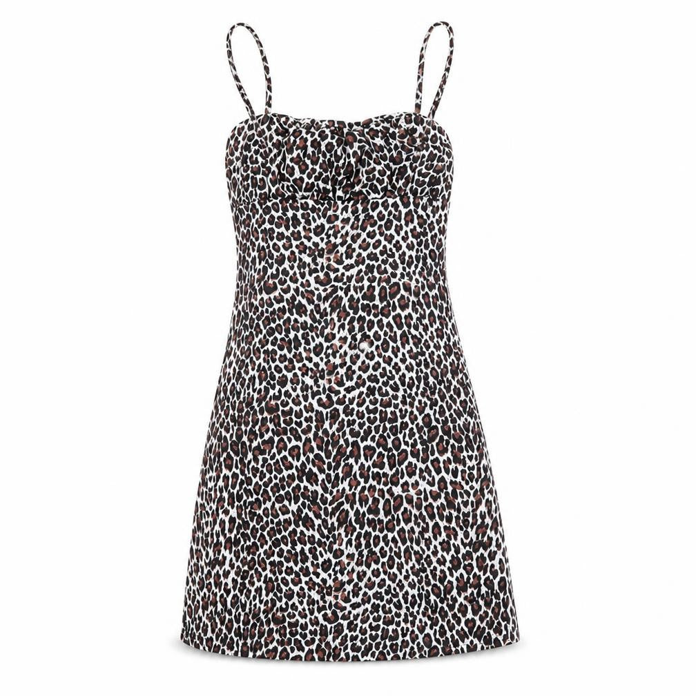 PRETTYLITTLETHING Womens Brown Animal Print  Basic Blouse Size 4
