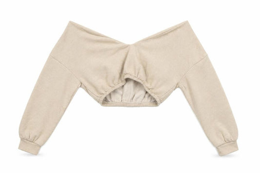 PRETTYLITTLETHING Womens Beige   Pullover Sweatshirt Size S