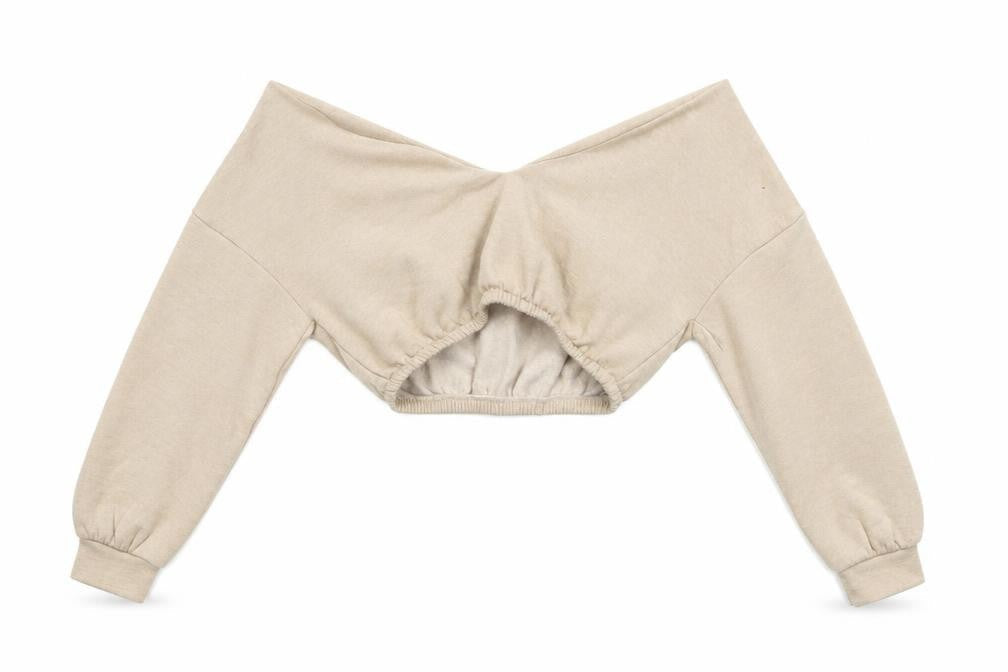 PRETTYLITTLETHING Womens Beige   Pullover Sweatshirt Size S