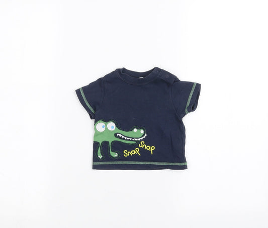Babble Boom Baby Blue   Basic T-Shirt Size 0-3 Months