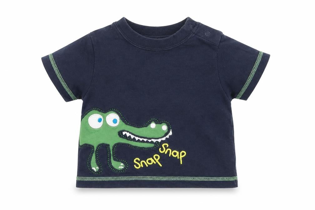 Babble Boom Baby Blue   Basic T-Shirt Size 0-3 Months