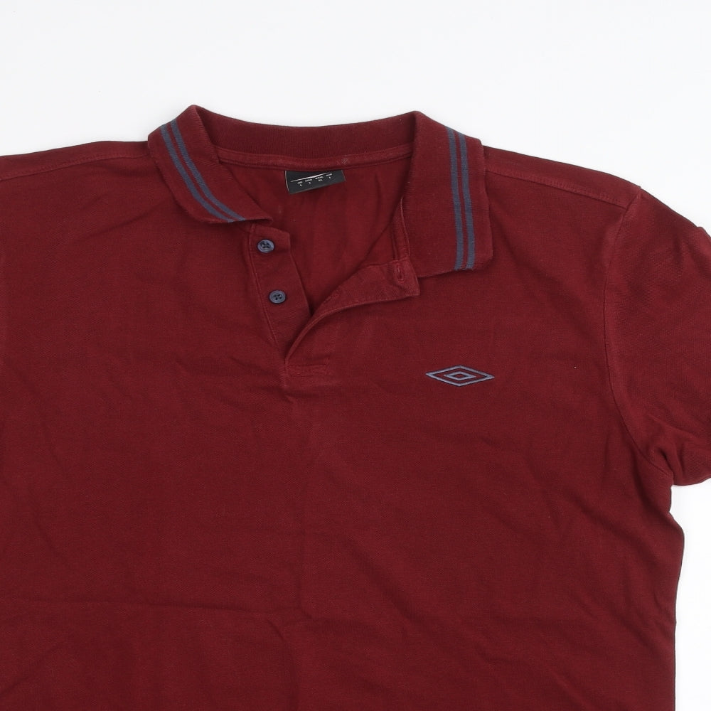 Umbro Mens Red    Polo Size L