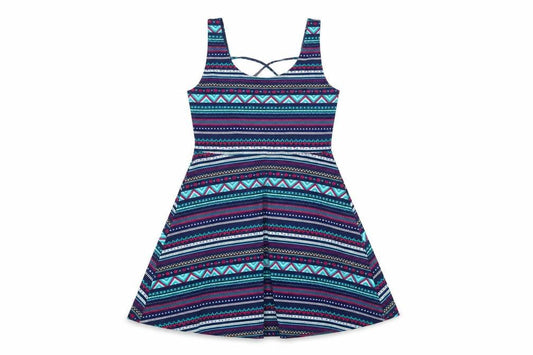 Springfield Womens Blue Striped  A-Line  Size L