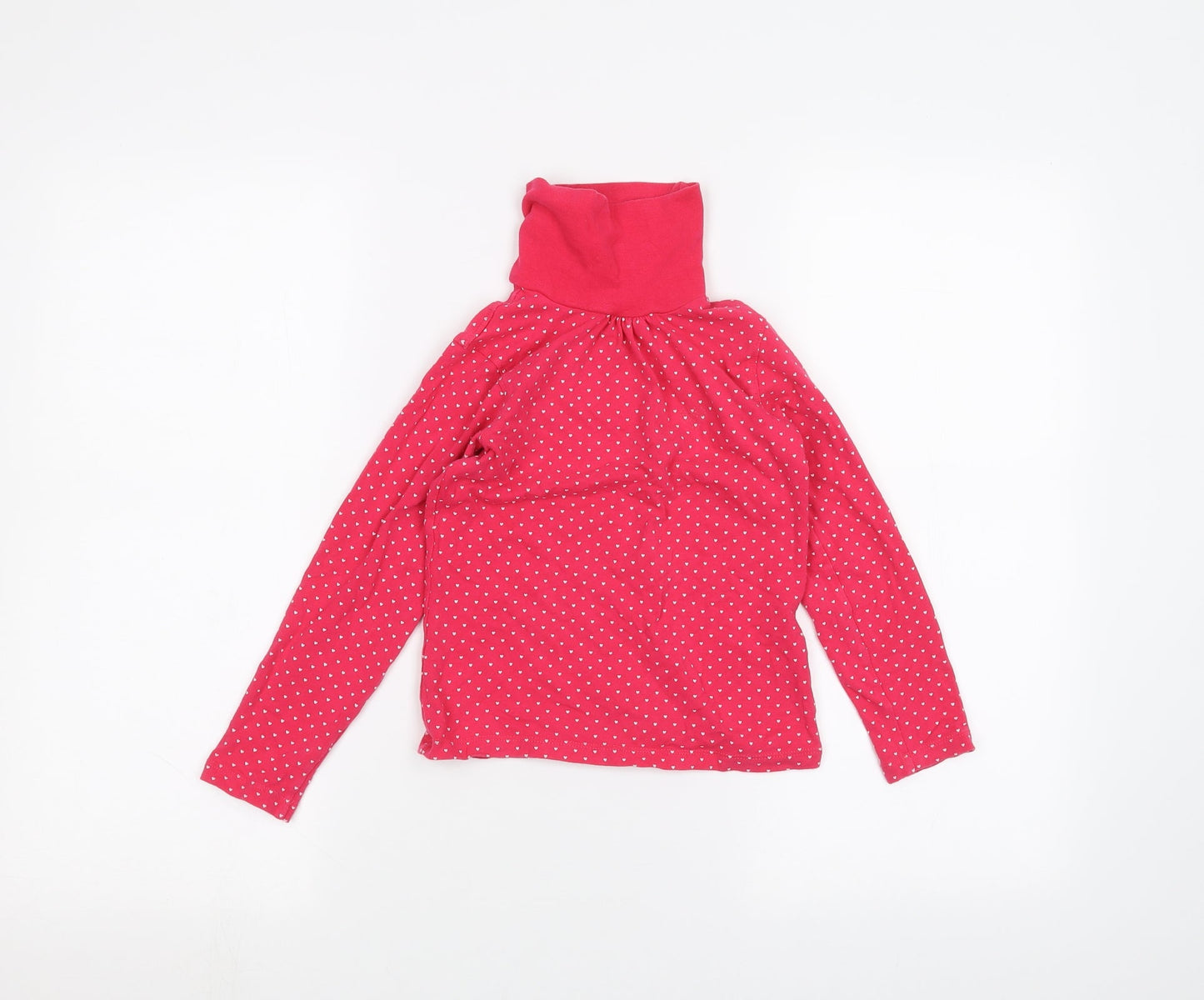 pink & black Girls Pink Polka Dot  Basic T-Shirt Size 5-6 Years