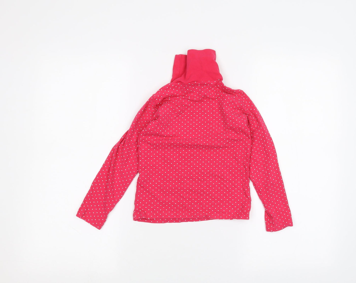 pink & black Girls Pink Polka Dot  Basic T-Shirt Size 5-6 Years