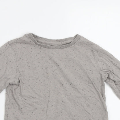 Close-up detail of Next girls’ beige basic t-shirt, size 6, years