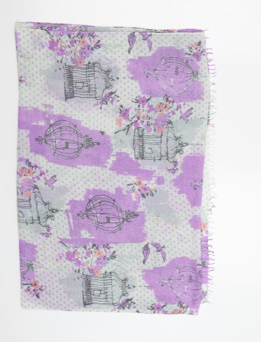 Preworn Womens Purple Floral   Shawl/Wrap