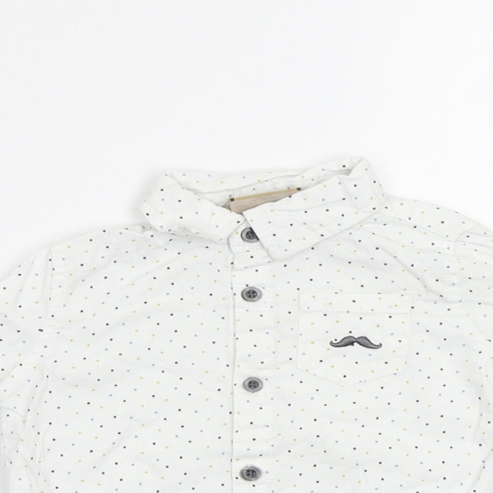 Little Gent Baby White Polka Dot  Babygrow One-Piece Size 3-6 Months