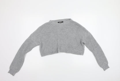 Additional front view of Missguided women’s grey jumper, size M