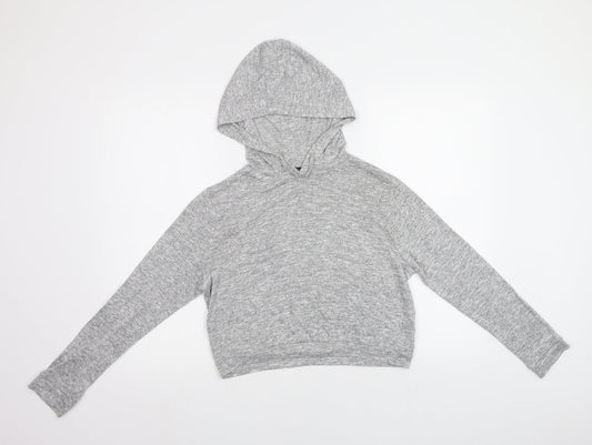 New Look Girls Grey   Pullover Hoodie Size 12 Years