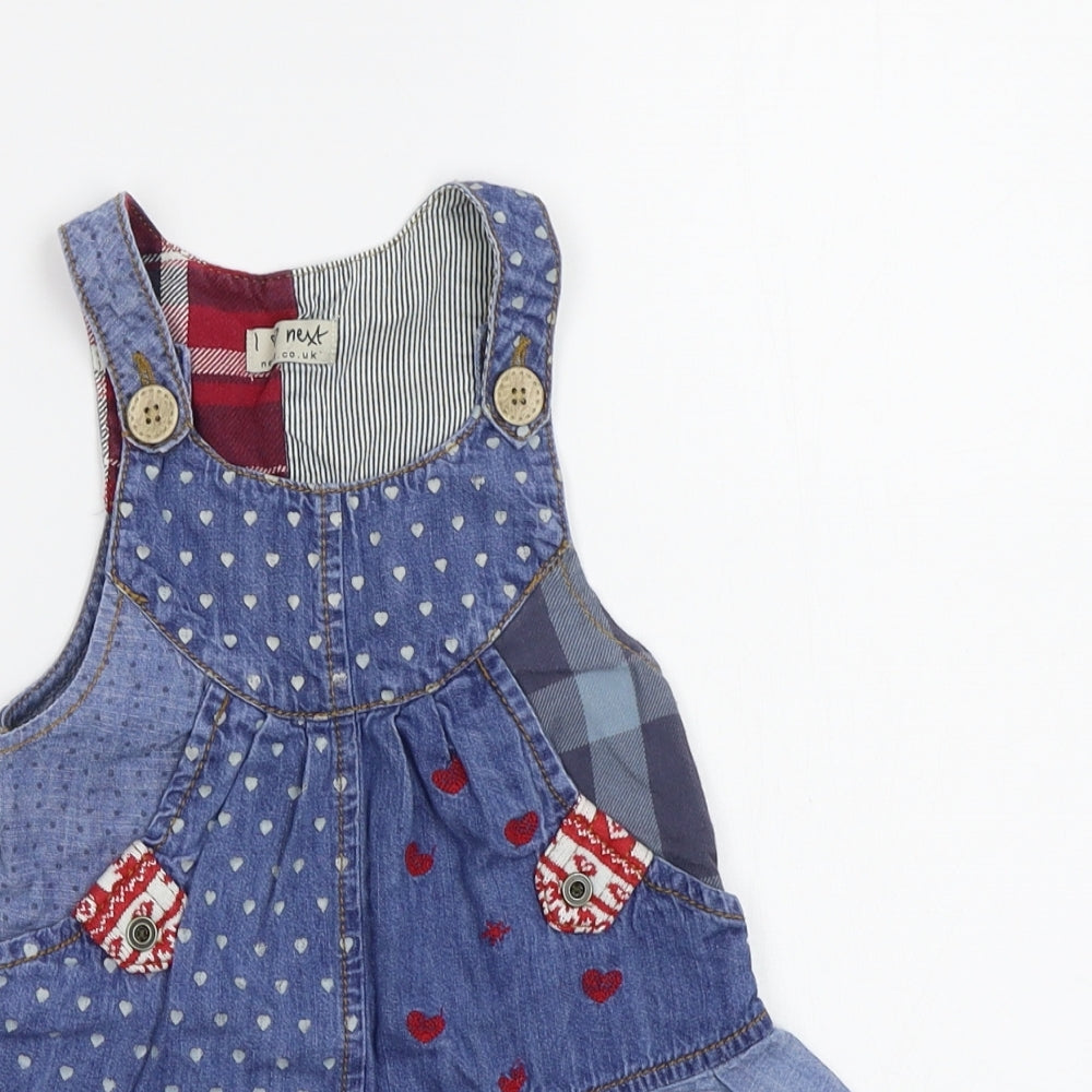 NEXT Baby Blue Check  A-Line  Size 12-18 Months