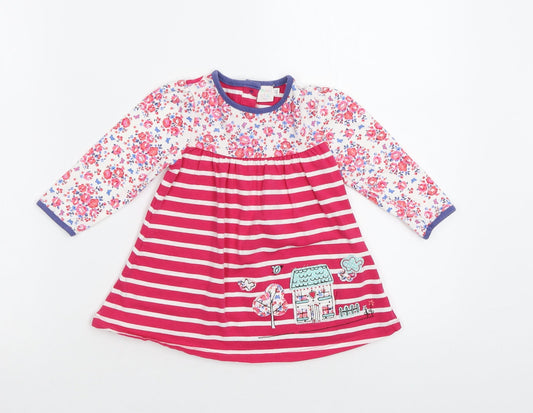 Mini Club Baby Pink Striped  A-Line  Size 9-12 Months