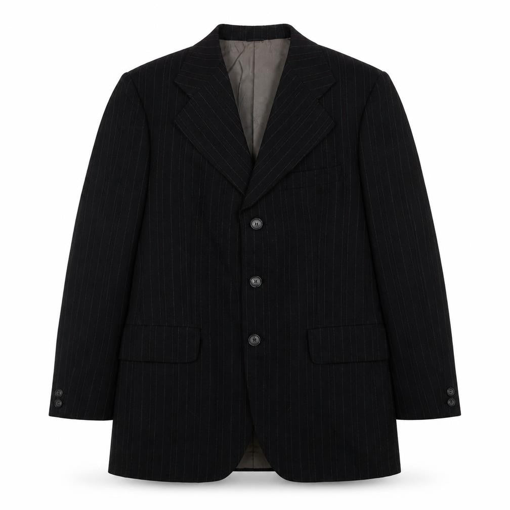 FRAME Mens Black Striped  Jacket Blazer Size 42